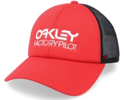 Factory Pilot Hat Red Line/Black Trucker - Oakley