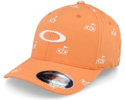 Flag Print Hat Soft Orange Flexfit - Oakley