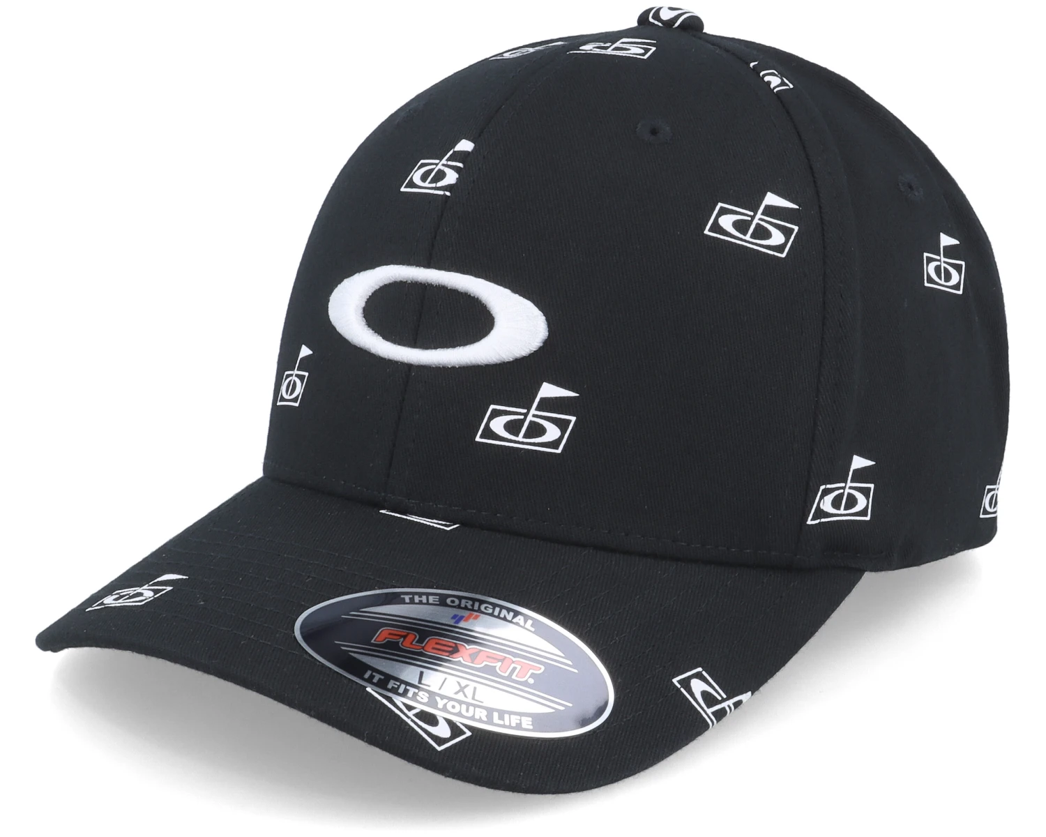 Flag Print Hat Blackout Flexfit - Oakley 3 Flag Print Hat Blackout Flexfit - Oakley